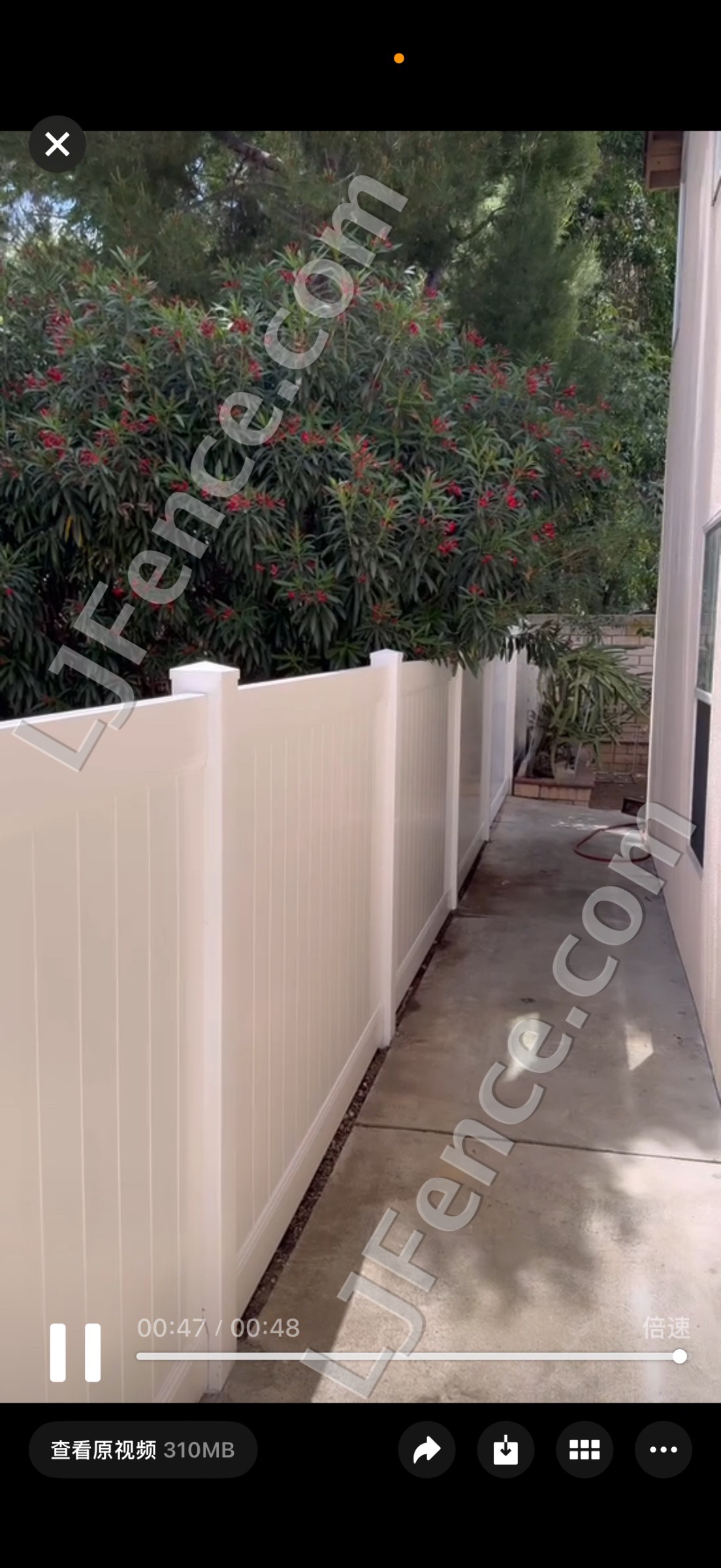 6FT White Vinyl Privacy Fence