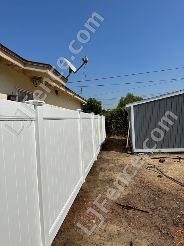 6FT White Vinyl Privacy Fence