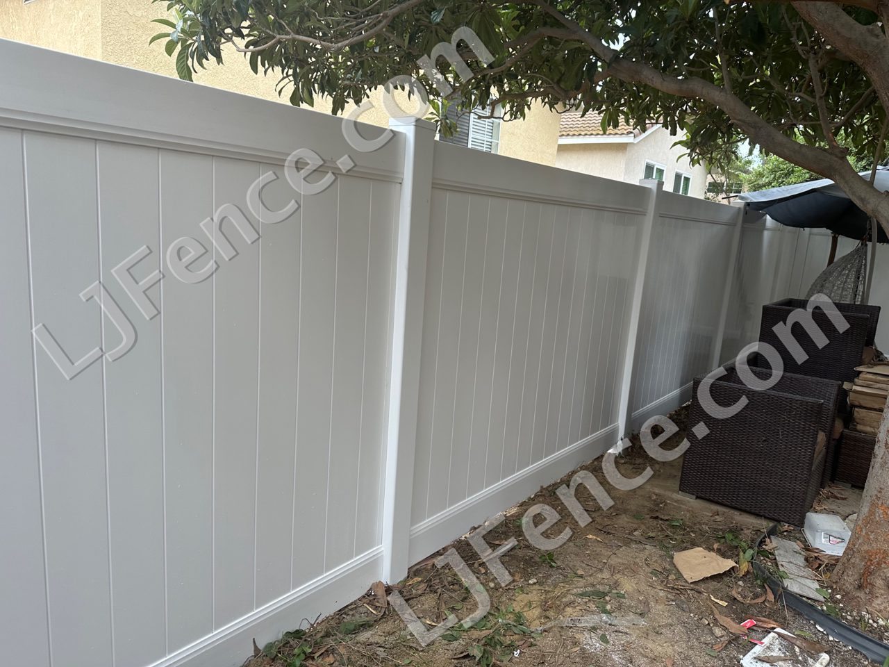 6FT White Vinyl Privacy Fence