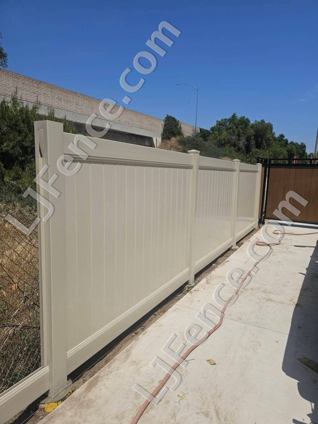 6FT Tan Vinyl Privacy Fence