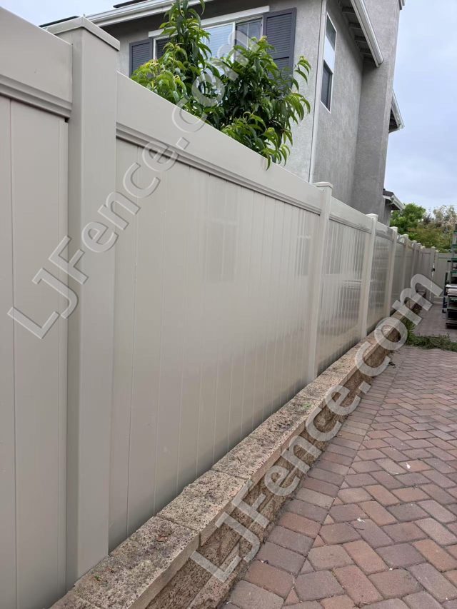 6FT Tan Vinyl Privacy Fence