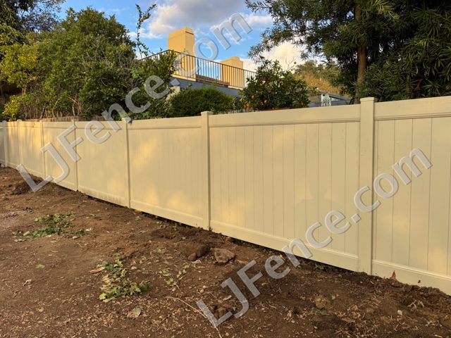 6FT Tan Vinyl Privacy Fence