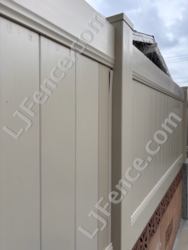 6FT Tan Vinyl Privacy Fence