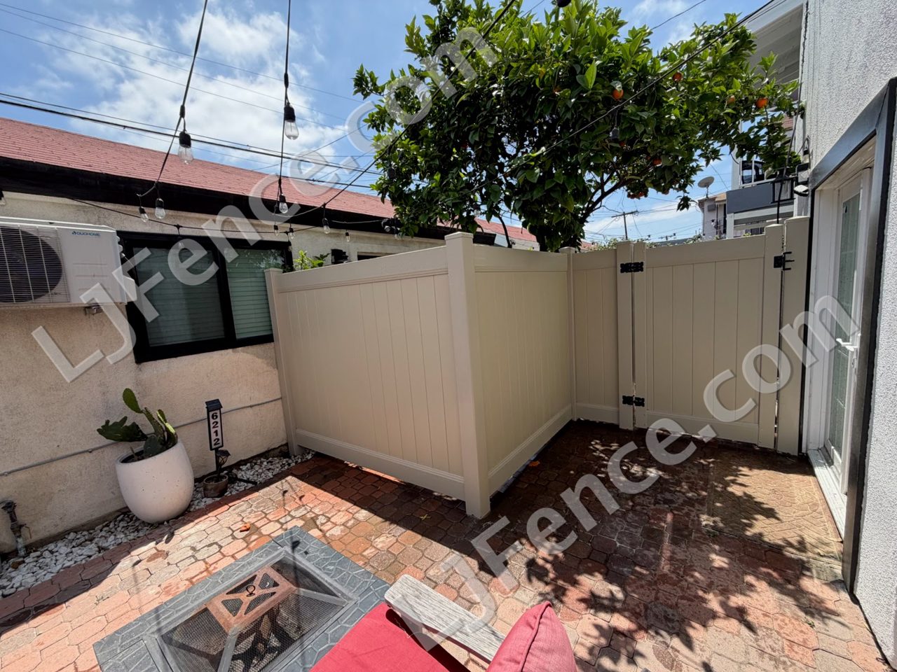 6FT Tan Vinyl Privacy Fence