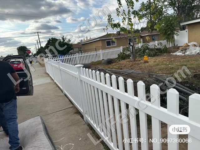 4FT White Open Picket Fence